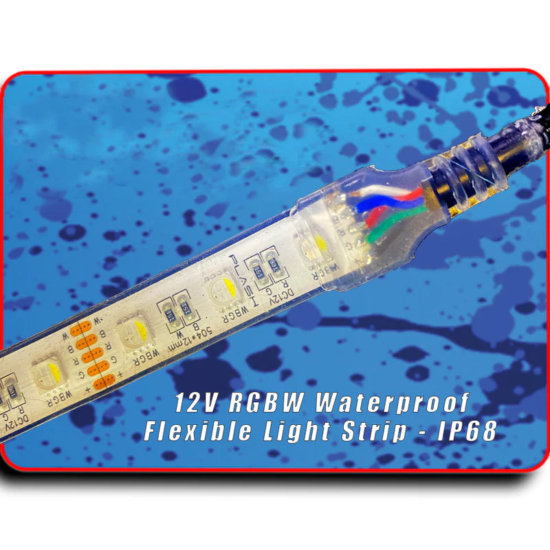 Waterproof Flexible Light Strip ! RGBW Color Changing | IP68 Marine 12V Lighting