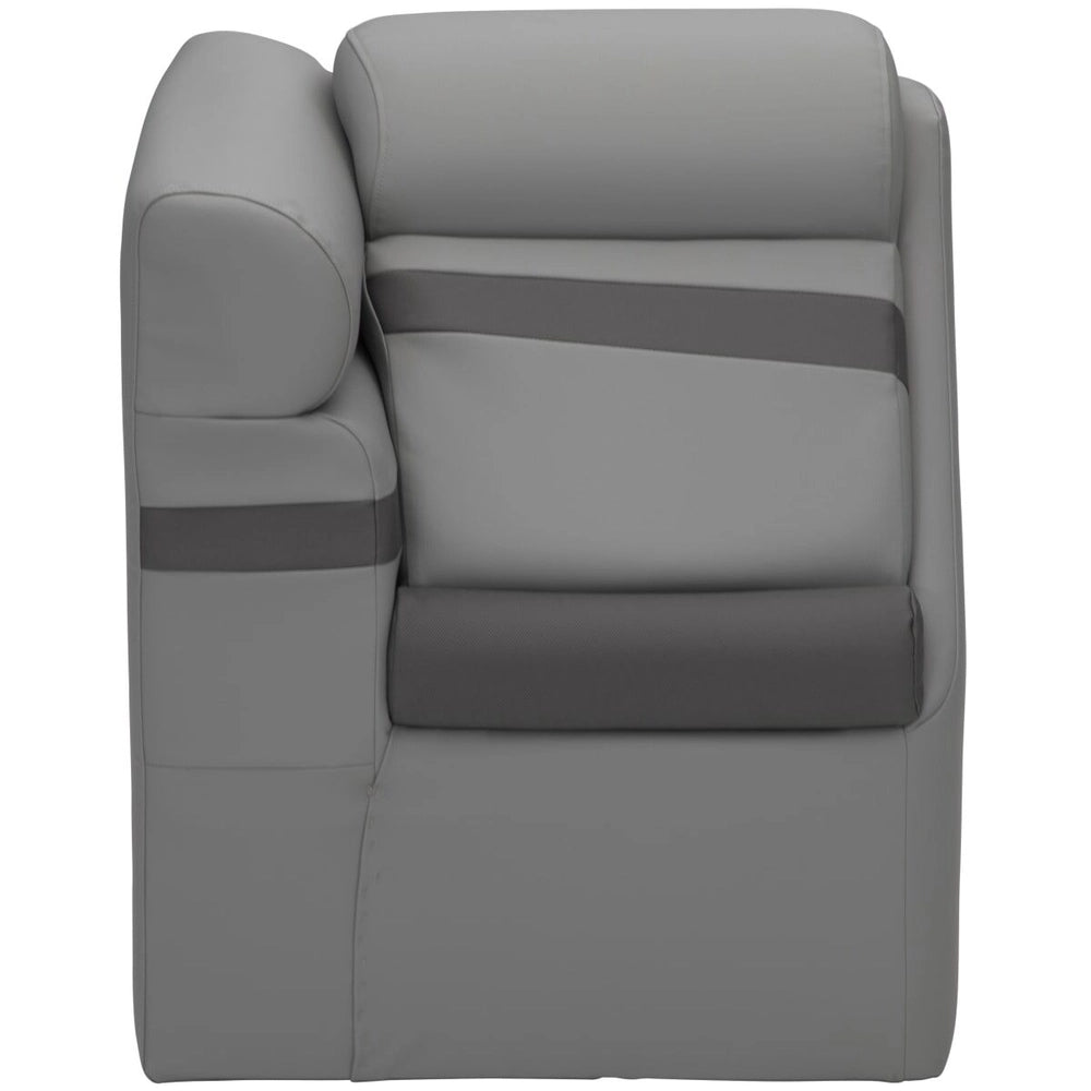 Taylor Made 20" Left Arm Pontoon Chaise with Privacy Station - Charcoal