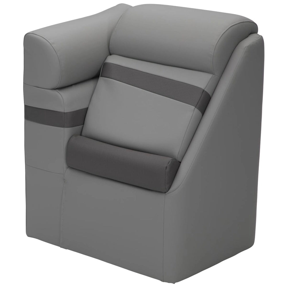 Taylor Made 20" Left Arm Pontoon Chaise with Privacy Station - Charcoal