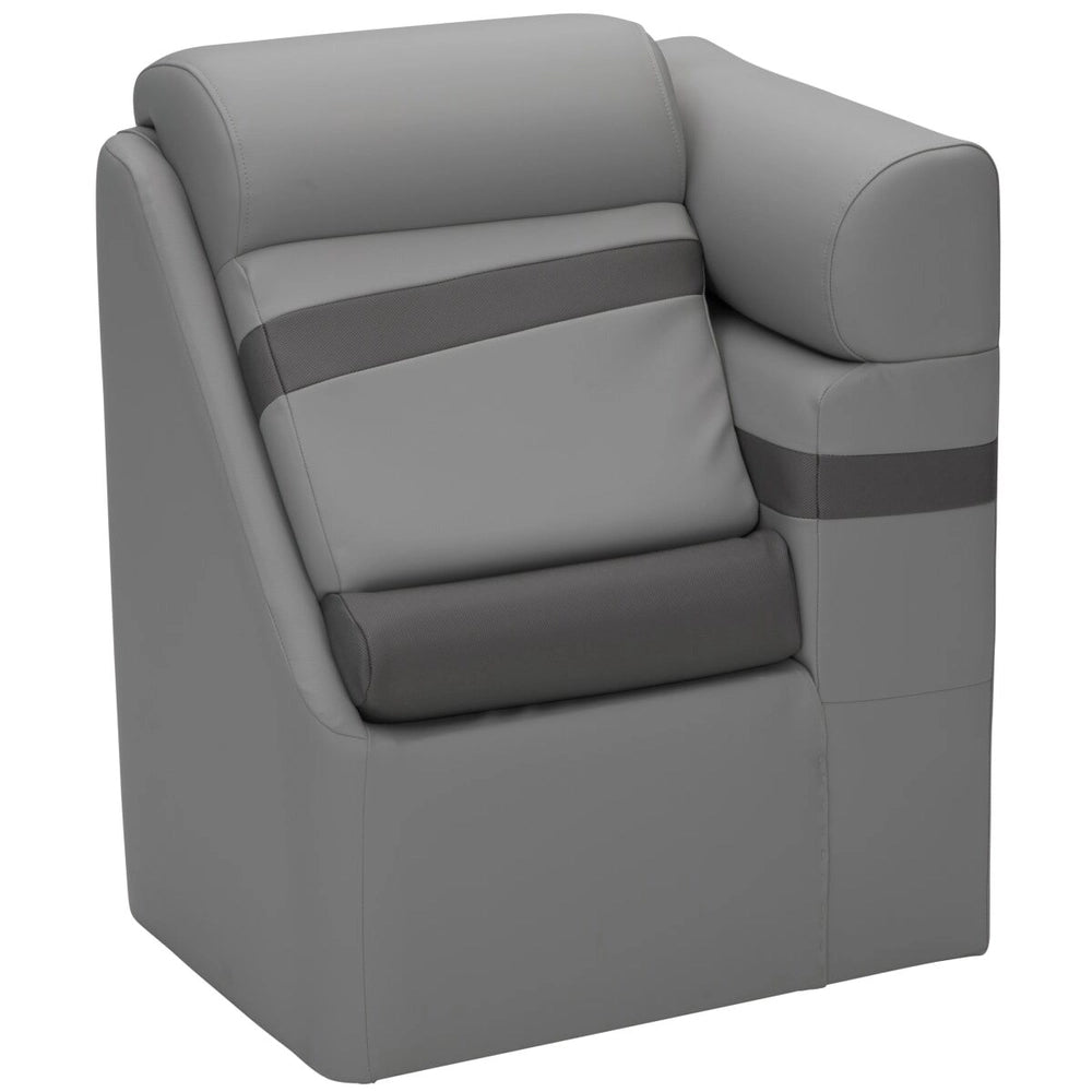 Taylor Made 20" Right Arm Pontoon Chaise with Privacy Station - Charcoal #803567