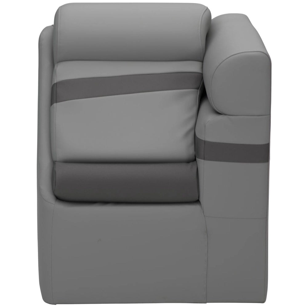 Taylor Made 20" Right Arm Pontoon Chaise with Privacy Station - Charcoal #803567