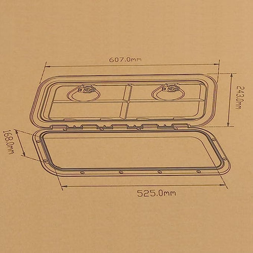 Boat Hatch 607mmx245mm