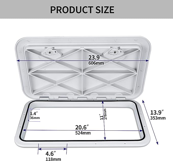 Boat Hatch 607mmx354mm