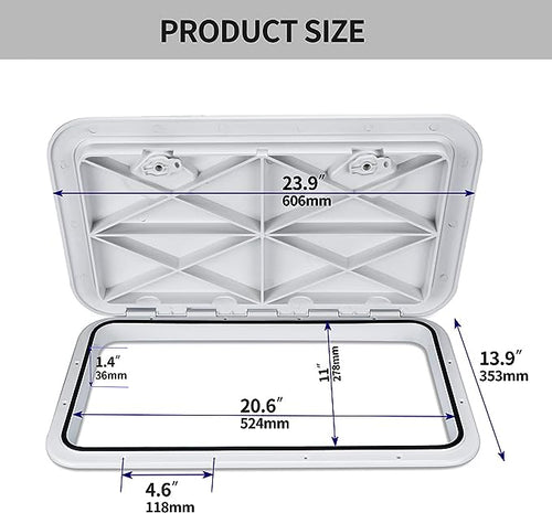 Boat Hatch 607mmx354mm